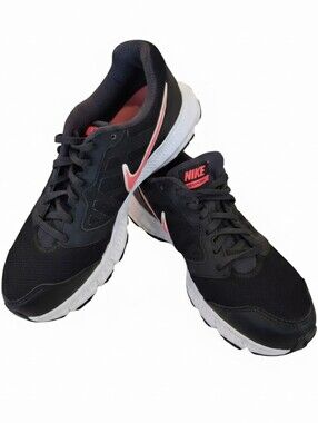 Nike Womens Downshifter 6 Black/Punch Ankle-High Leather Running Shoe SZ 8.5 EUC